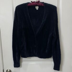 a new day Black Women's Fuzzy Cardigan